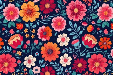 Colorful Flower Pattern Background for Mother's Day Festivities