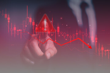 Fototapeta premium During the global economic crisis, a recession hit Manhattan, causing the stock market to collapse, triggering massive financial losses, and exposing fraud 