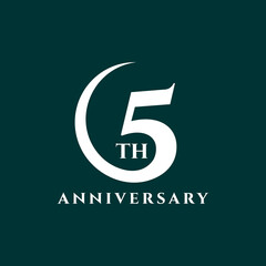 5th logo design, 5th anniversary logo design, vector, symbol, icon