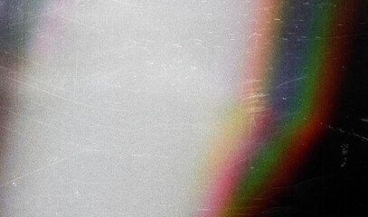 Designed film texture background with heavy grain, dust and a light leak Real Lens Flare Shot in Studio over Black Background. Easy to add as Overlay or Screen Filter over Photos overlay