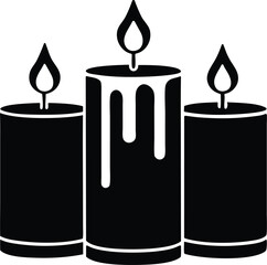 candles vector icon.SPA and beauty icon, health collection, beauty procedures vector graphic, relaxing treatments vector icon, spa sign.