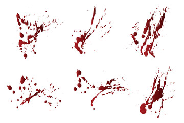 Obraz premium Realistic collection of red blood splatter