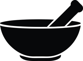 mortar pestle vector icon.SPA and beauty icon, health collection, beauty procedures vector graphic, relaxing treatments vector icon, spa sign.