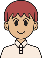 Man Icon Profile Avatar in Casual Clothes Recolorable