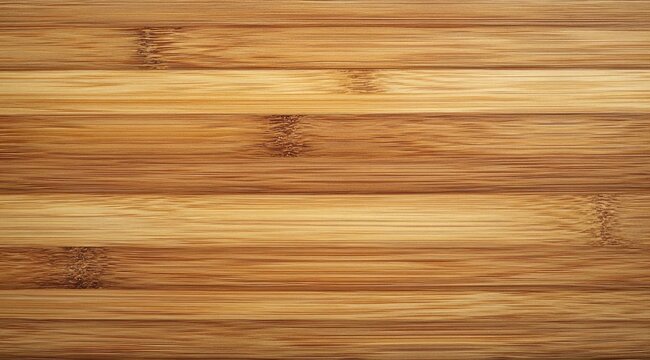 Close-up view of horizontal light brown bamboo planks forming a seamless textured surface
