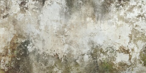 Obraz premium Old textured wall with peeling paint and moss