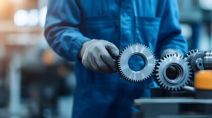 working with industrial gear tooling system