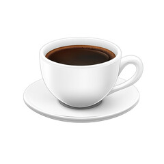 Coffee cup and saucer icon isolated on a clean Transparent background perfect for cafe design and branding needs, Coffee cup with a saucer, icon isolated on PNG background