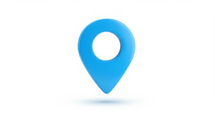 Bright Blue Location Marker