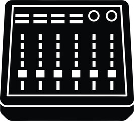 sound mixer equalizer panel icon vector illustration