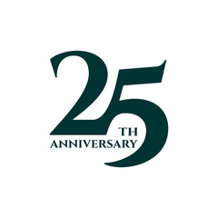 25th logo design, 25th anniversary logo design, vector, symbol, icon
