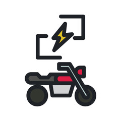 electric motorcycle icon