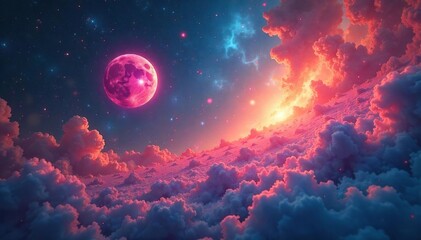 Ethereal glowing orbs float amidst swirling nebulae, creating a surreal and otherworldly landscape Perfect for fantasy, science fiction, or abstract art projects , art, cosmic