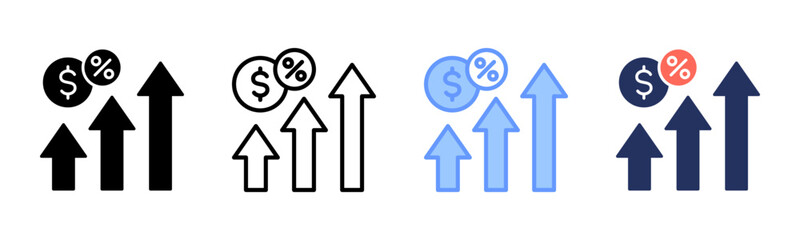 Roi icon sheet multiple style collection