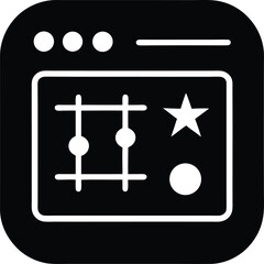 app window with sliders setting icon vector illustration