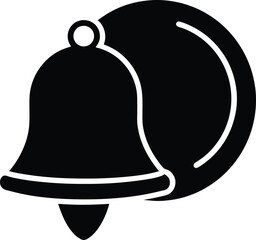bell with message bubble alert icon vector illustration