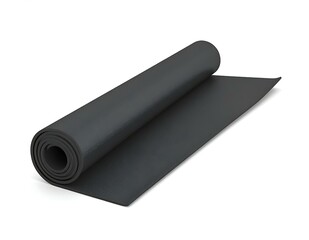 Rolled Black Exercise Mat, Fitness Yoga, Gym Floor