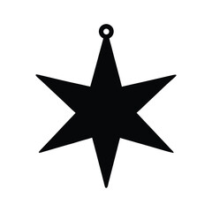 Fototapeta premium Christmas Tree Star Vector Illustration