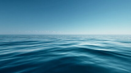 Obraz premium Tranquil ocean waves serene seascape nature photography calm environment wide-angle view peaceful concept