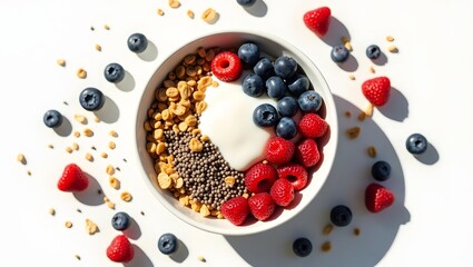 Healthy Breakfast Bowl Granola, Yogurt, and Berries Recipe