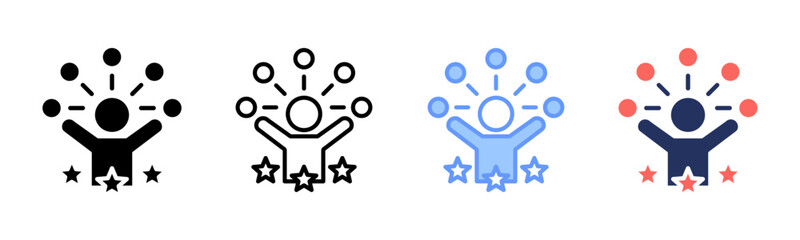 Leader icon sheet multiple style collection