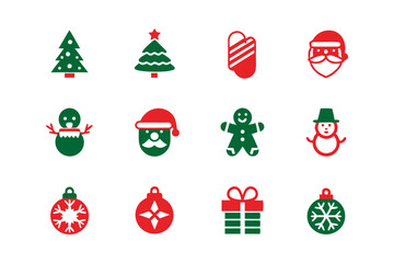 christmas icon pack vector art