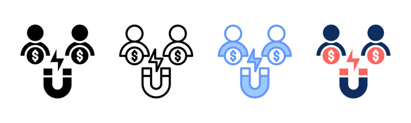 Inbound Marketing icon sheet multiple style collection