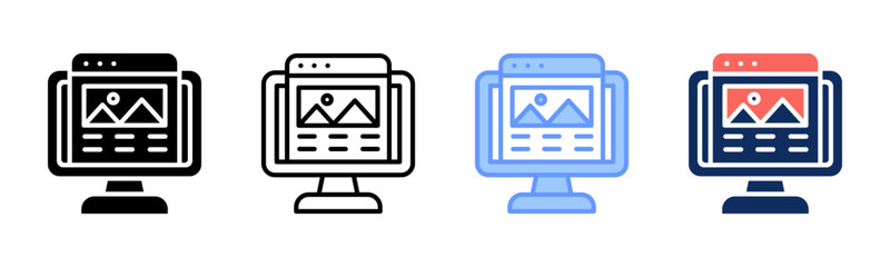 Landing Page icon sheet multiple style collection