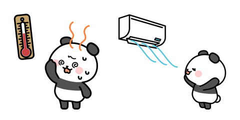 Panda Cooling set for heat stroke prevention.
