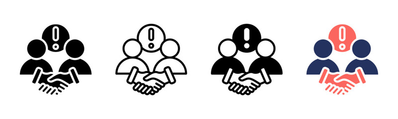 Conflict Resolution icon sheet multiple style collection