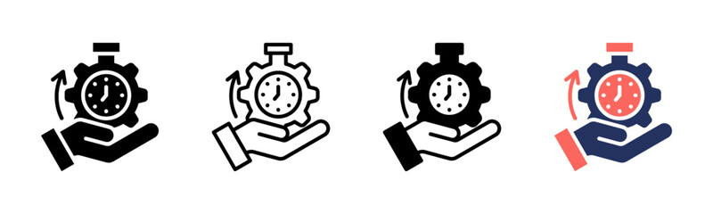 Time Management icon sheet multiple style collection