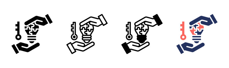 Problem Solving icon sheet multiple style collection