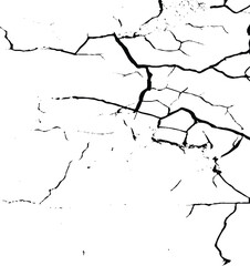 Black crack background. Scratched lines texture. Vector illustration.