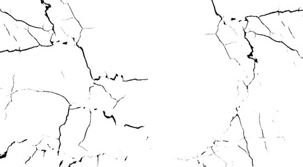 Black crack background. Scratched lines texture. White and black distressed grunge concrete wall pattern for graphic design. Peel paint crack.