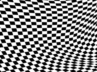 Abstract black and white flat design checkered pattern. White Geometric Background. Vector Illustration.
