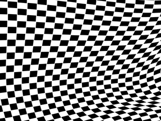 Fototapeta premium Abstract black and white flat design checkered pattern. White Geometric Background. Vector Illustration.