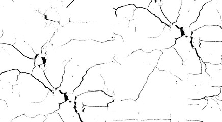 Distress or dirt and damage effect concept. Broken cracked wall