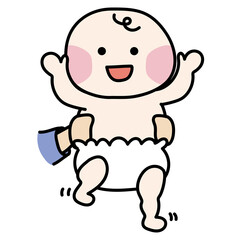 原子反射自動歩行する赤ちゃん