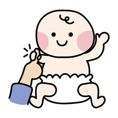 原子反射把握反射する赤ちゃん