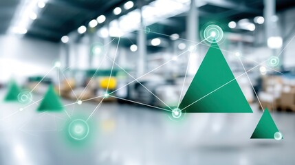 Smart Warehouse Technology: Digital Network Connection and Automation Concept