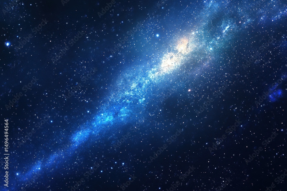 Wall mural stunning view of the milky way galaxy filled with stars and cosmic beauty in a starry night sky, cap