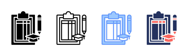 Transcript icon sheet multiple style collection