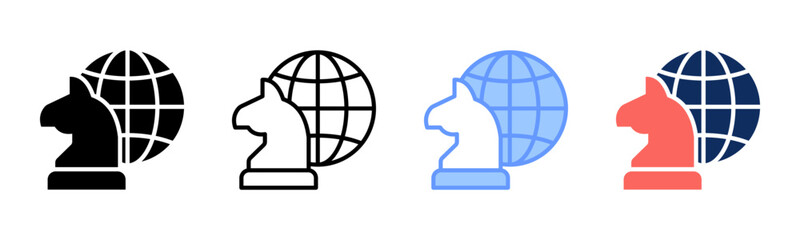 Strategic icon sheet multiple style collection