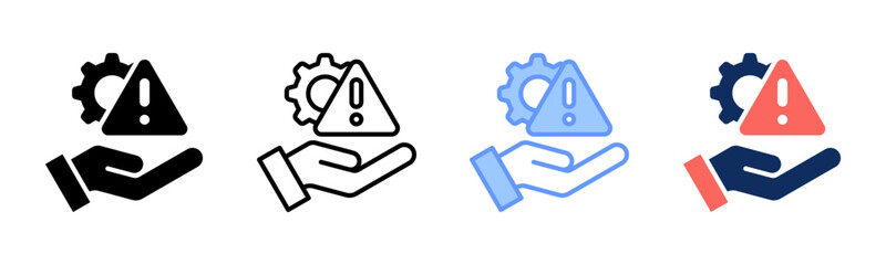 Risk Management icon sheet multiple style collection