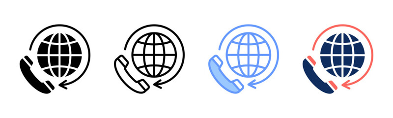 Customer Support icon sheet multiple style collection