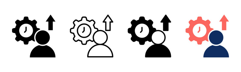 Productivity icon sheet multiple style collection