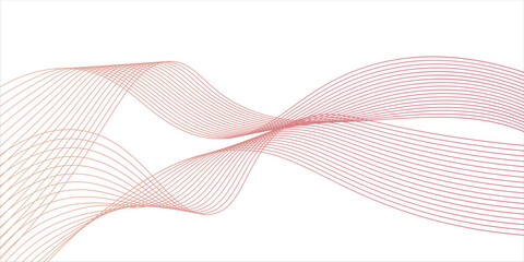 Abstract Pink Line Waves on a White Background Design Illustration
