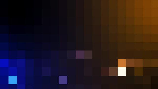 Blue and yellow abstract background with animated squares pattern