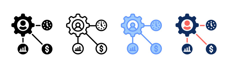 Resource Management icon sheet multiple style collection
