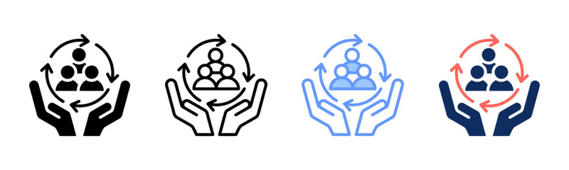 Inclusion icon sheet multiple style collection